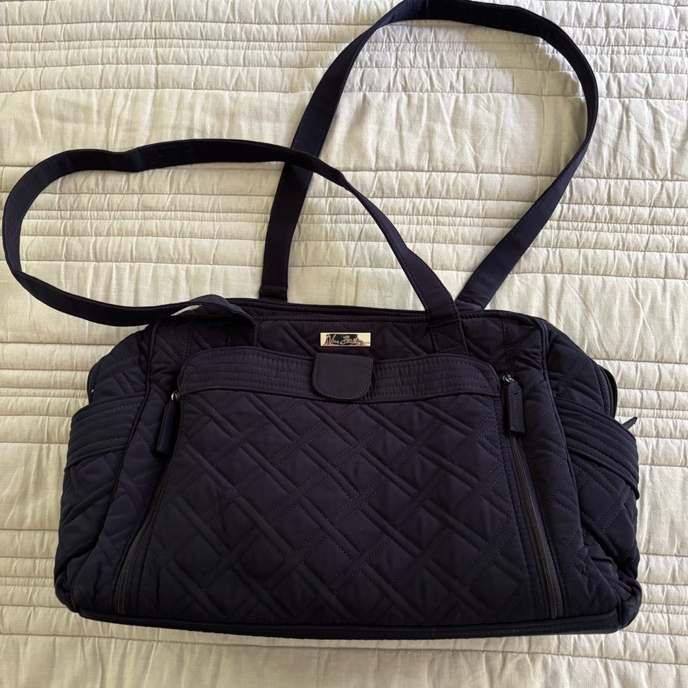 Vera Bradley Navy Quilted Diaper Bag